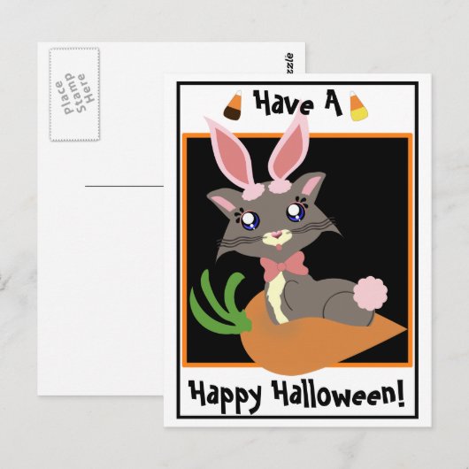 Misty Toon Kat Bunny! Briefkaart (Voorkant / Achterkant)