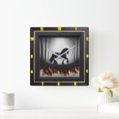 Misty Trail:  verkoolde Friese houtkunst Vierkante Klok (Huis)