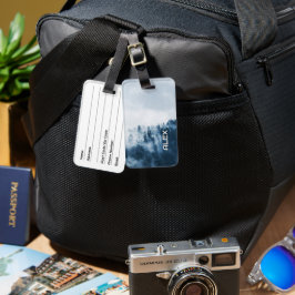 Misty Tree Top Forest - Sfeervol bos Bagagelabel