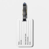 Misty Tree Top Forest - Sfeervol bos Bagagelabel (Achterkant verticaal)