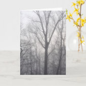 Misty Trees Gray Woodland Kaart (Gele Bloem)