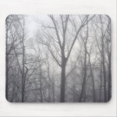 Misty Trees Gray Woodland Muismat (Voorkant)