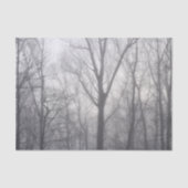 Misty Trees Gray Woodland Tissuepapier (Voorkant)