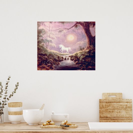 MISTY UNICORN door SHARON SHARPE Poster (Keuken)