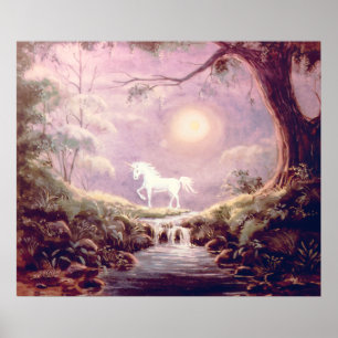 MISTY UNICORN door SHARON SHARPE Poster