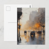 Misty Urban Evening Briefkaart (Voorkant / Achterkant)