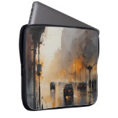 Misty Urban Evening Laptop Sleeve (Voorkant Rechts)