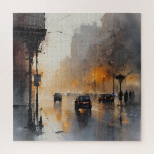 Misty Urban Evening Legpuzzel
