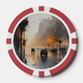 Misty Urban Evening Poker Chips (Voorkant)