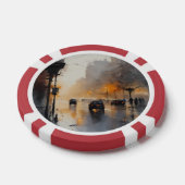 Misty Urban Evening Poker Chips (Enkel)