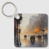 Misty Urban Evening Sleutelhanger (Voorkant)
