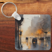 Misty Urban Evening Sleutelhanger (Voorkant)