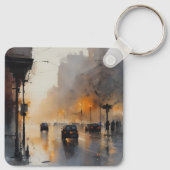 Misty Urban Evening Sleutelhanger (Achterkant)