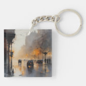 Misty Urban Evening Sleutelhanger (Achterkant)