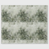Misty Watercolor Forest Wrapping Paper Cadeaupapier (Vlak)