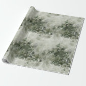 Misty Watercolor Forest Wrapping Paper Cadeaupapier (Uitgerold)