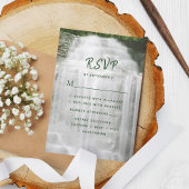 Misty Waterfall Natuur Wedding RSVP