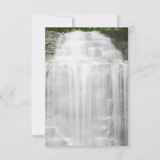 Misty Waterfall Natuur Wedding RSVP (Achterkant)
