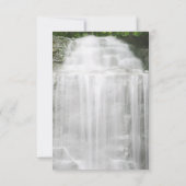 Misty Waterfall Natuur Wedding RSVP Kaartje (Achterkant)