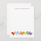 Misty Waterverf Gepersonaliseerd Notitiekaartje (Voorkant / Achterkant)