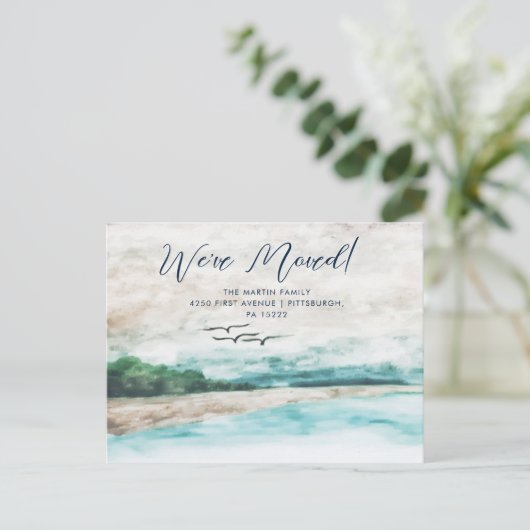 Misty Waterverf Landschap We hebben ons verplaatst Briefkaart (Staand voorkant)