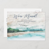 Misty Waterverf Landschap We hebben ons verplaatst Briefkaart (Voorkant / Achterkant)