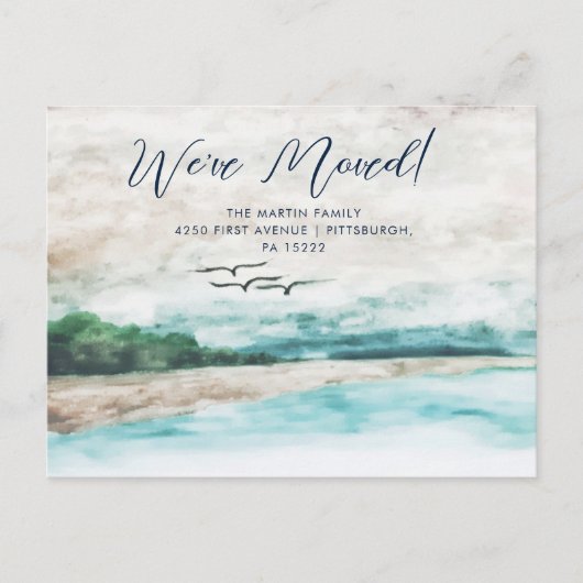 Misty Waterverf Landschap We hebben ons verplaatst Briefkaart (Voorkant)