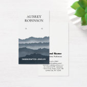 Misty Waterverf Mountains blauw-grijs display Kaar Visitekaartje (Bureau)