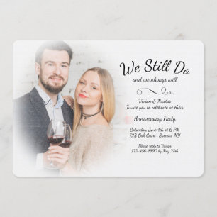 Misty we doen nog steeds foto-Jubileum-uitnodiging Kaart