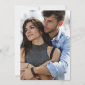 Misty White Shades Photo Wedding Kaart (Achterkant)