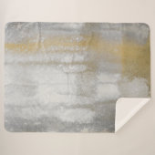 Misty Wilds Abstracte Waterverf Print Sherpa Deken (Voorkant (horizontaal))