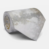 Misty Wilds Abstracte Waterverf Print Stropdas (Opgerold)