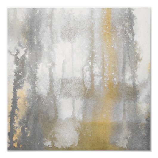 Misty Wilds Waterverf Abstracte Print Foto Afdruk (Voorkant)