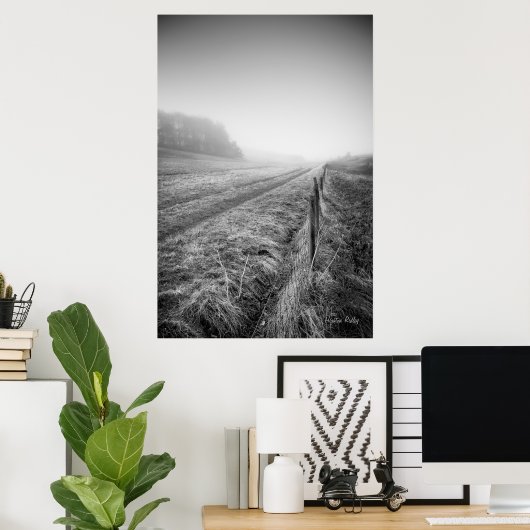 Misty Wiltshire Field print (Thuiskantoor)