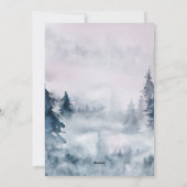 Misty Winter Forest Waterverf Lantern Glow Feestdagenkaart (Achterkant)