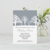 Misty Winter Wood Corporate Holiday Party Kaart (Staand voorkant)