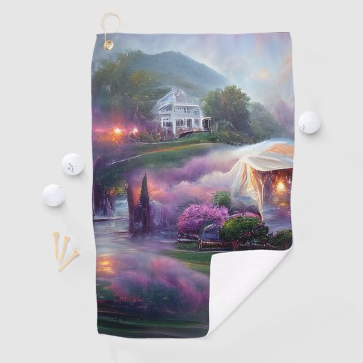 Misty Wisteria House in the Hill Golfhanddoek (Insitu)