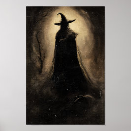 Misty Witch Haunting - Gotische Halloween Wall Art Poster