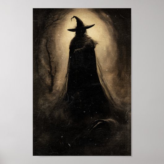 Misty Witch Haunting - Gotische Halloween Wall Art Poster (Voorkant)