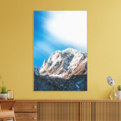 Misty wolken over de bergen canvas afdruk (Insitu (Woonkamer))