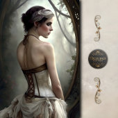 Misty Woodland Corset Girl Decoupage Tissuepapier