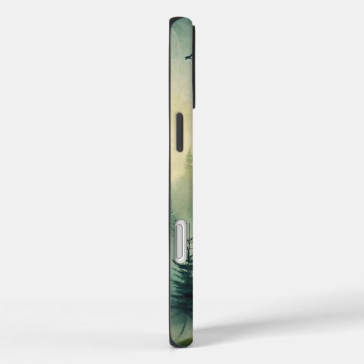 Misty Woodland Evergreen Forest Case-Mate iPhone Case (Achterkant / Rechts)