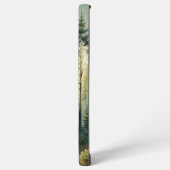Misty Woodland Evergreen Forest Samsung Galaxy Hoesje (Linkerkant)