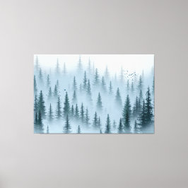 Misty Woods Canvas Afdruk