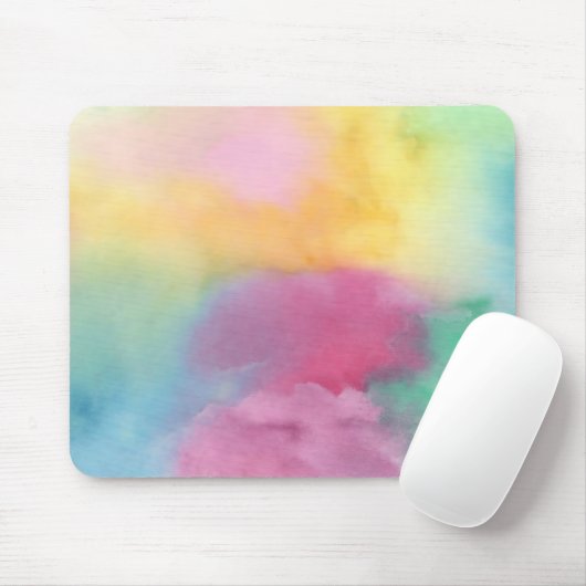 Misty Yellow, Green, Pink Mousepad Muismat (Met muis)