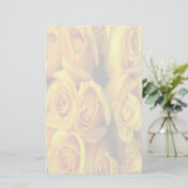 Misty Yellow Roses Briefpapier (Staand voorkant)