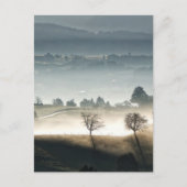 Misty Zwitserland Landschap Briefkaart (Voorkant)