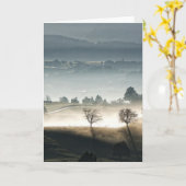 Misty Zwitserland Landschap Kaart (Gele Bloem)