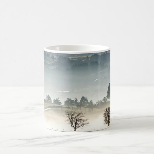 Misty Zwitserland Landschap Koffiemok (Center)