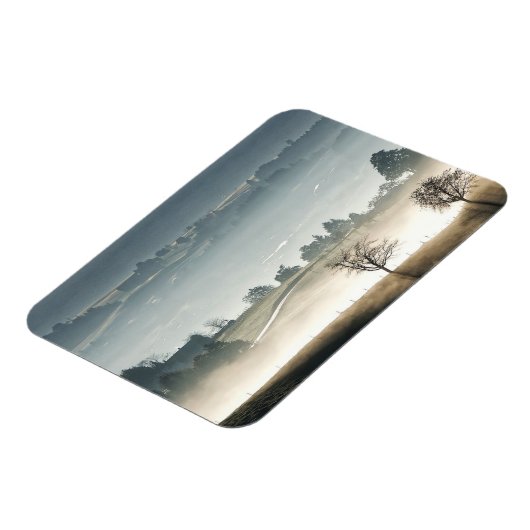 Misty Zwitserland Landschap Magneet (Linkerzijde)